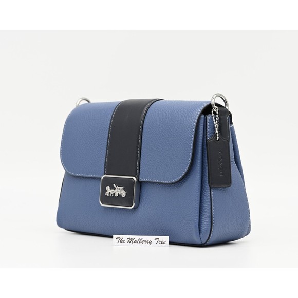 COACH GRACE Convertible Shoulder Bag Chambray Pebbled Leather CH207 NWT $450 - Picture 3 of 14